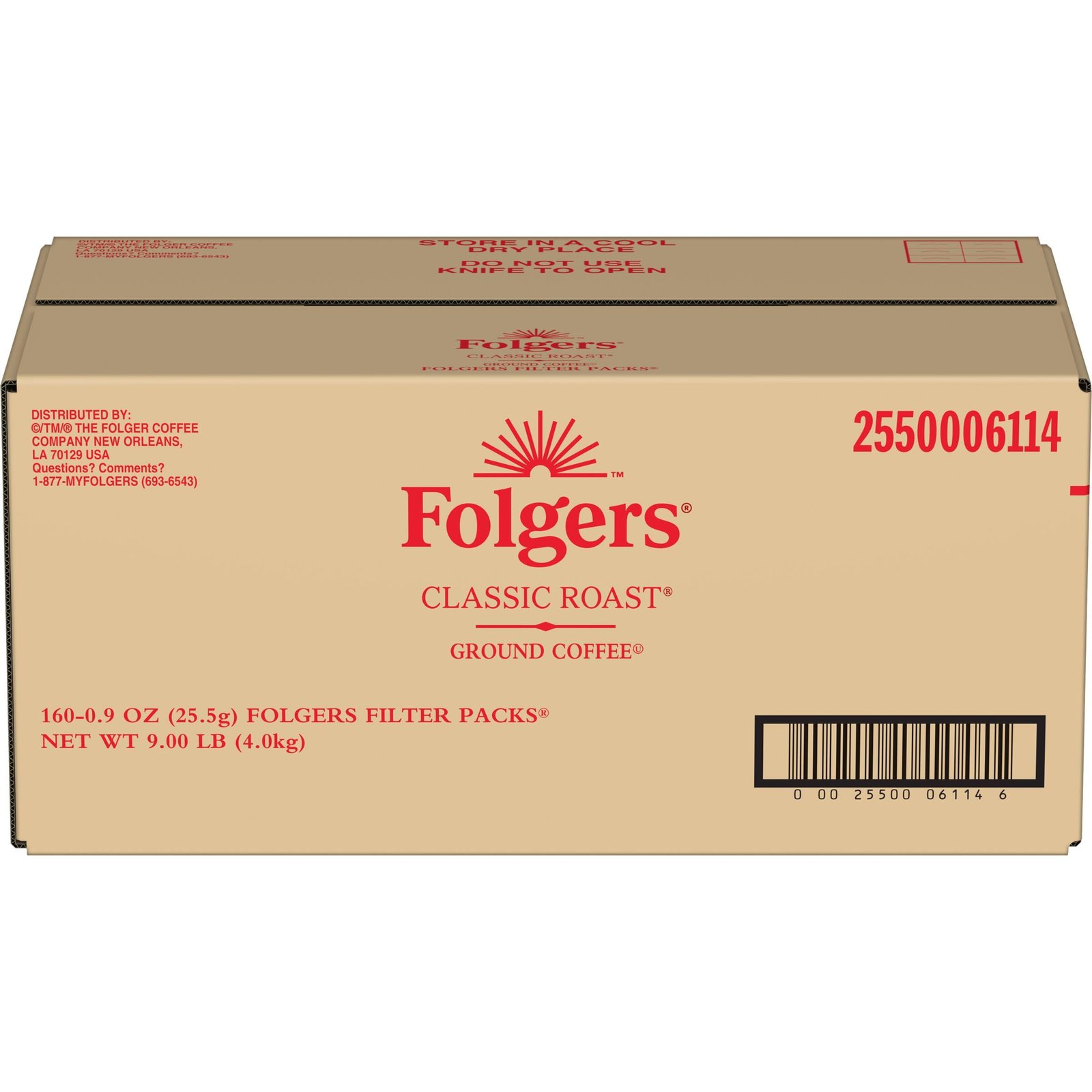 FOLGERS 0.9 OUNCE CAFFEINE REGULAR FILTER PACK