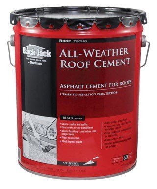 Gardner-Gibson Black Jack Roof Cement - All-Weather Waterproof Roofing Cement, Asphalt, 4.75 Gal