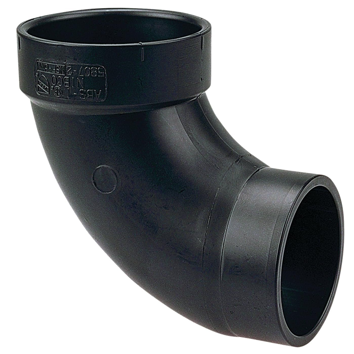 NIBCO Fig No C5807-2, 1-1/2 in. ABS DWV 90 Degree Street Elbow Spigot x Hub, Solvent Weld