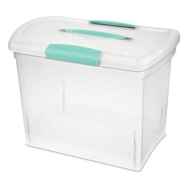 Sterilite Nesting ShowOffs 11.5 in. H x 9.75 in. W x 15.25 in. D Stackable Storage Box